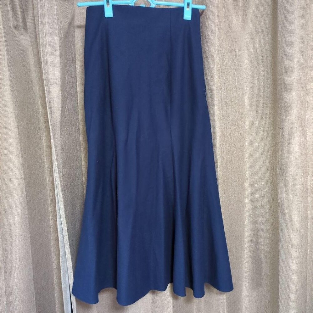 UNIQLO Navy Flare Skirt Long Skirt Mermaid Skirt - Picture 2 of 4